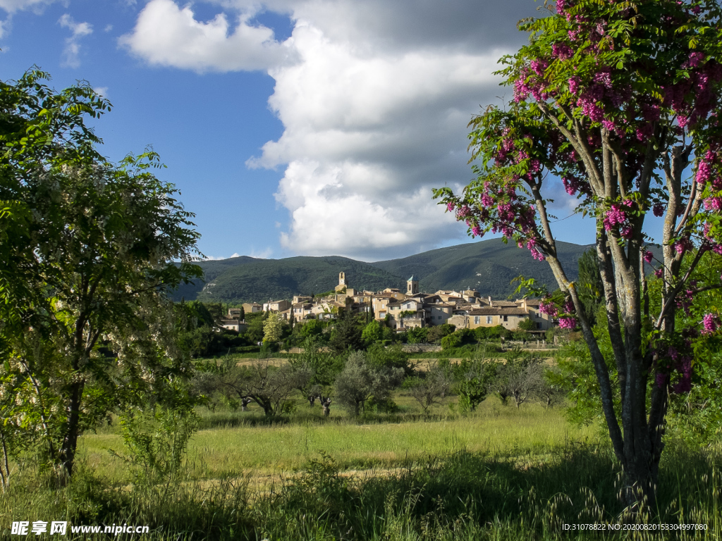 中世纪田园风景摄影图