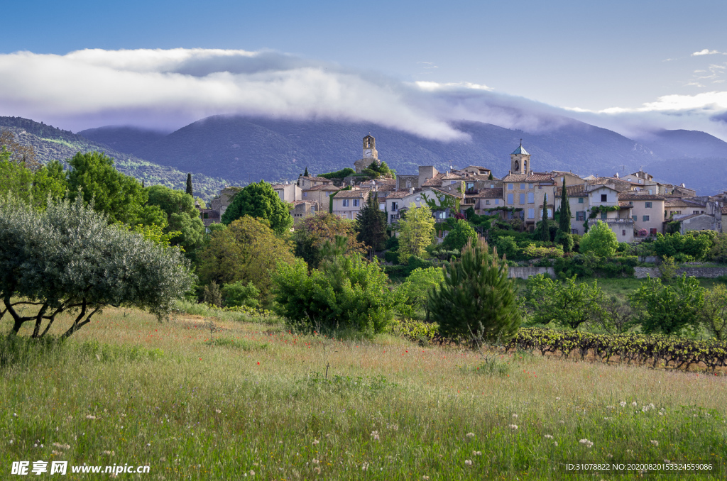 中世纪田园风景摄影图