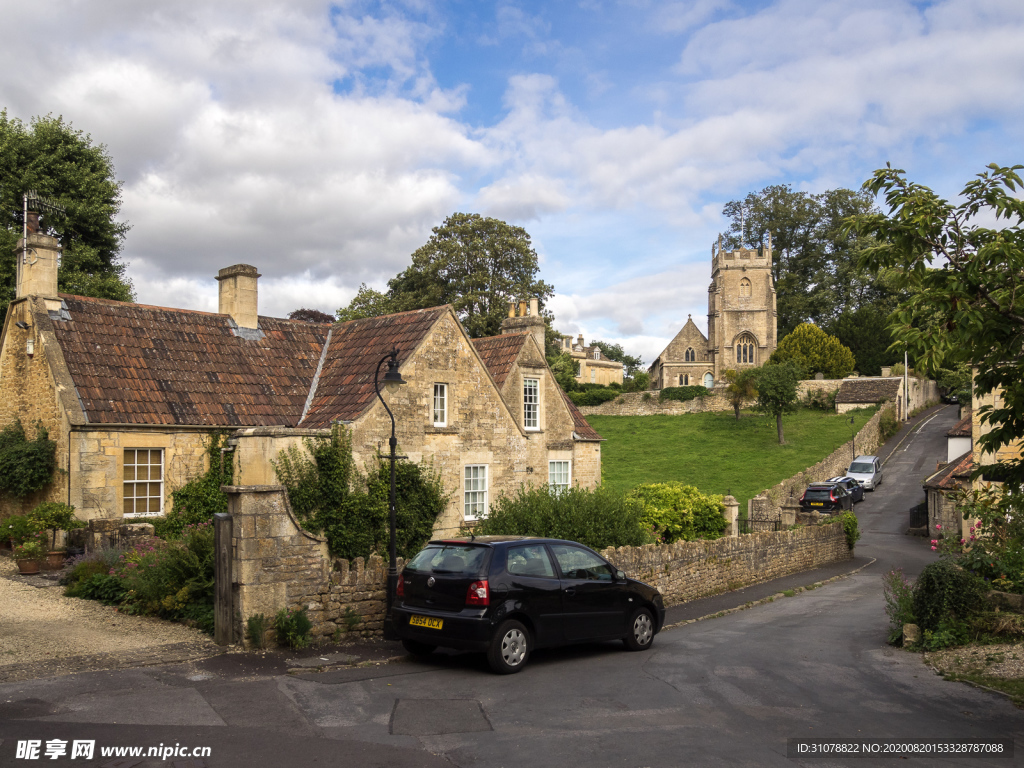 中世纪田园风景摄影图