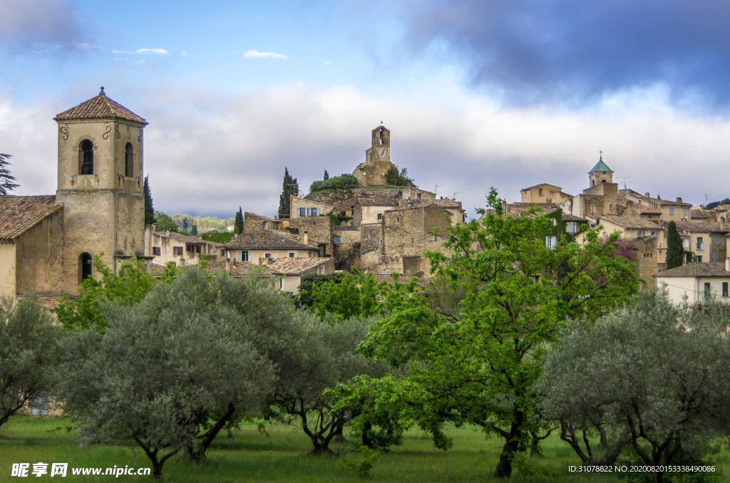 中世纪田园风景摄影图