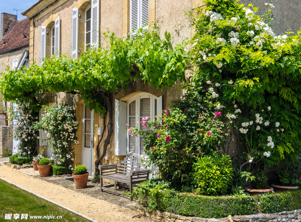 中世纪田园风景摄影图
