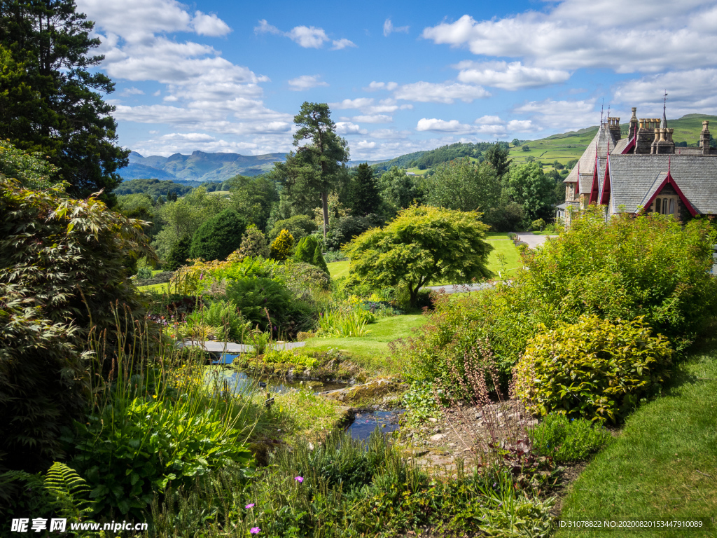 中世纪田园风景摄影图