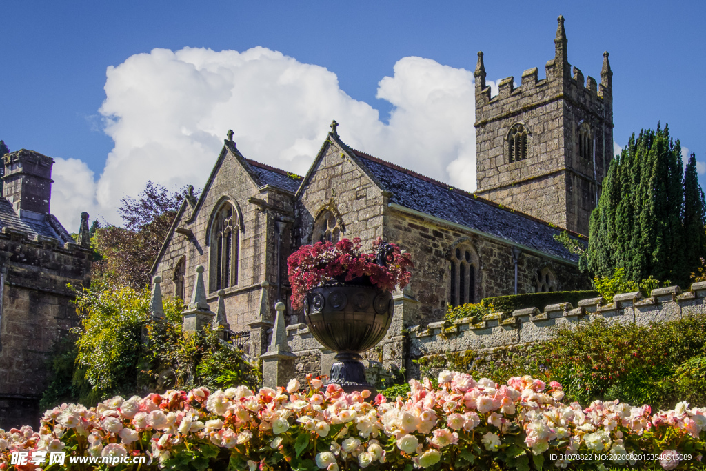 中世纪田园风景图