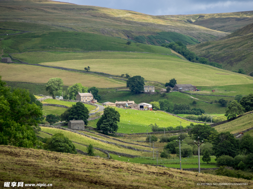 中世纪田园风景图