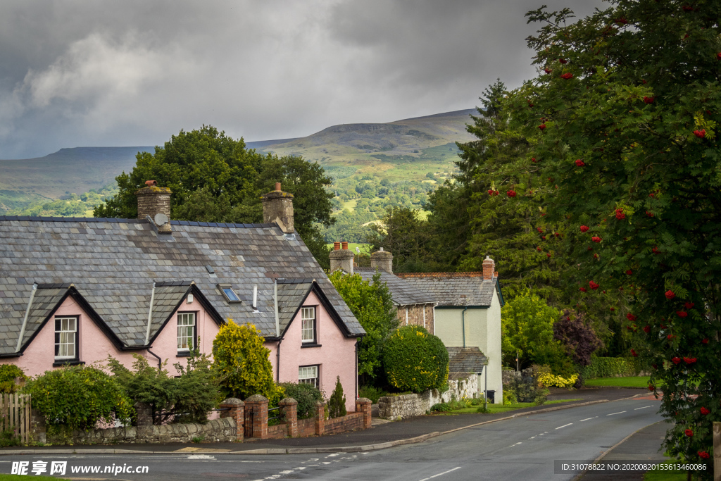 中世纪田园风景图