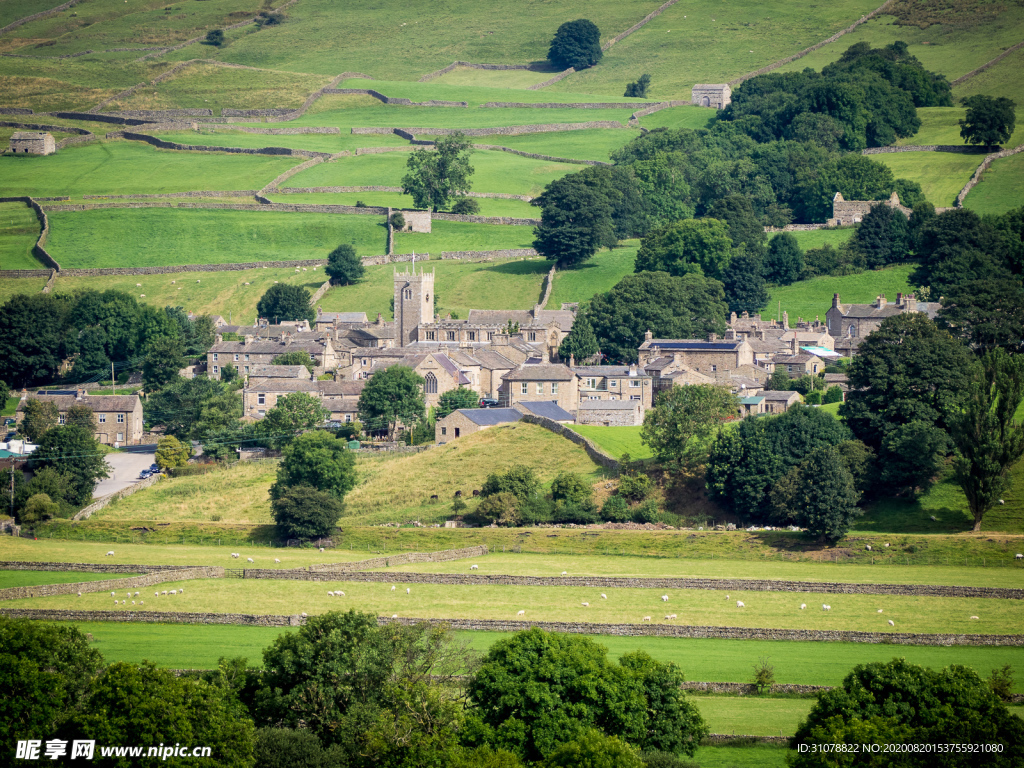 中世纪田园风景图