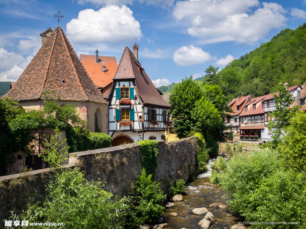 中世纪田园风景图