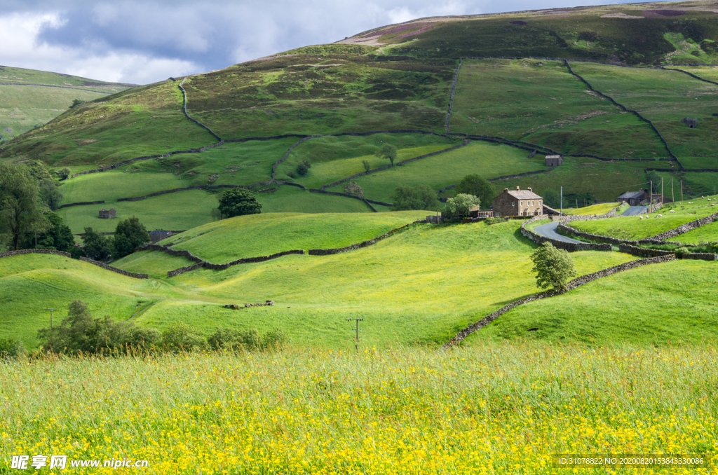 中世纪田园风景图