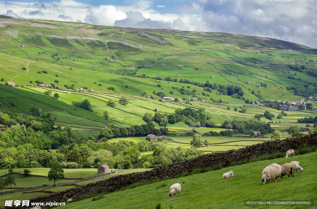 中世纪田园风景图
