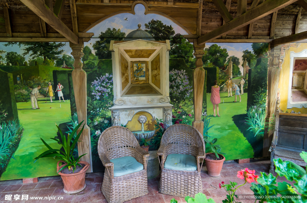 中世纪田园风景图