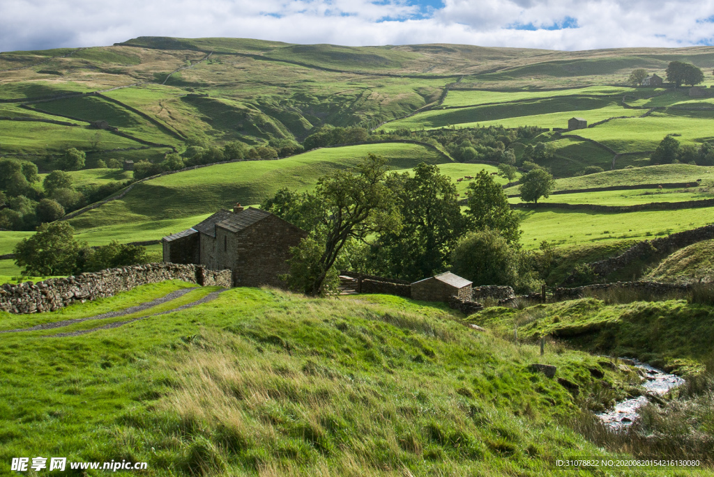 中世纪田园风景图