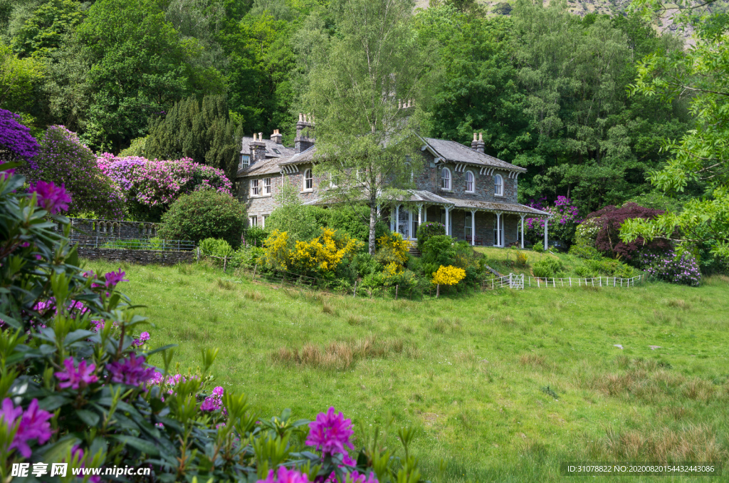 中世纪田园风景图
