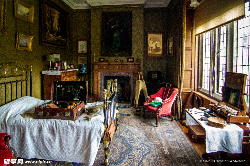 中世纪田园风景图