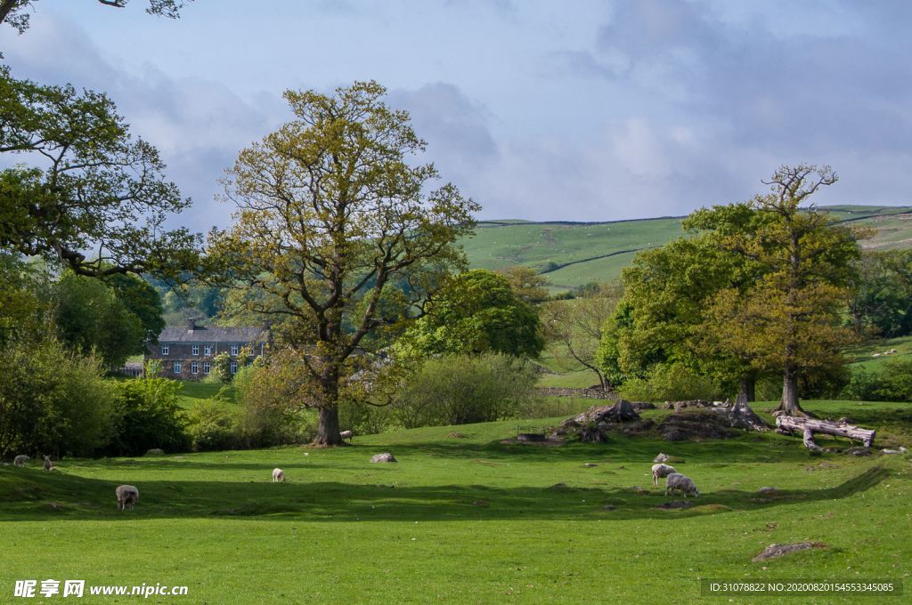 中世纪田园风景图