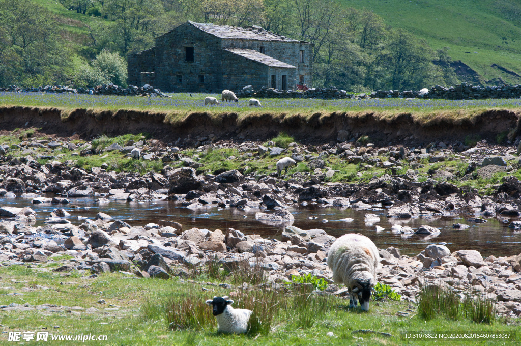 中世纪田园风景图