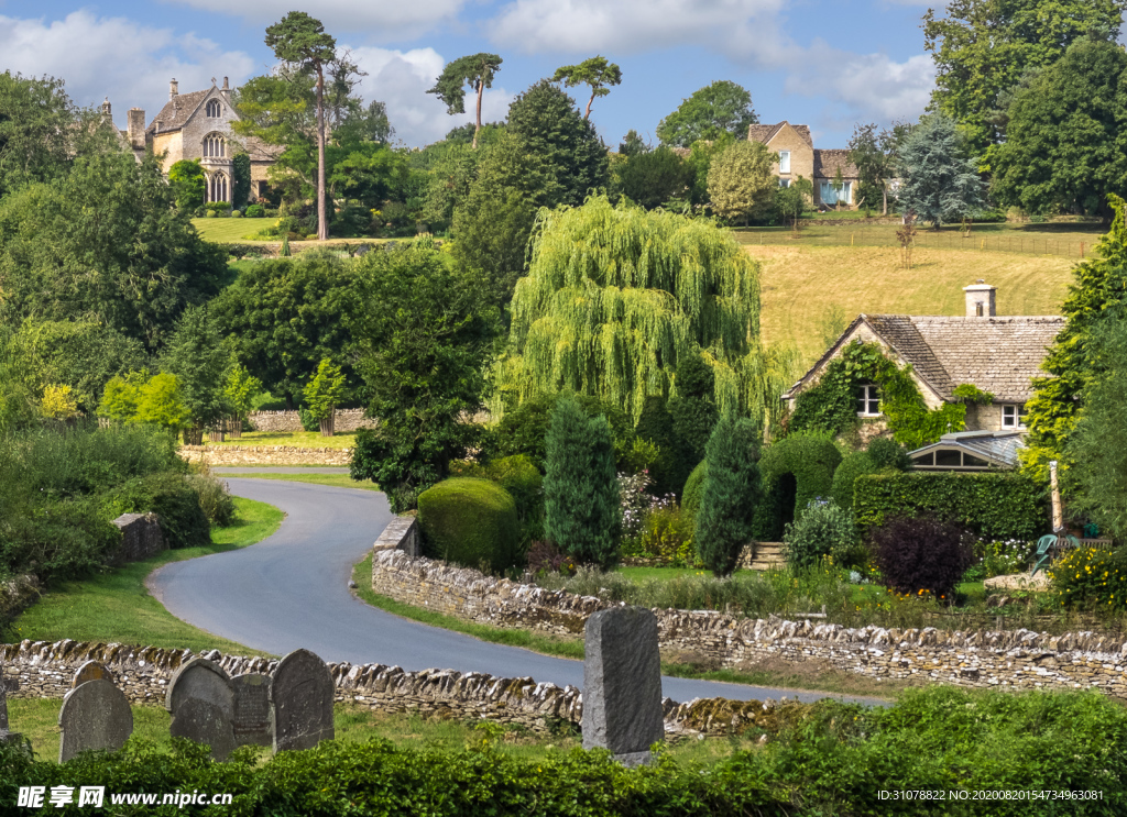中世纪田园风景图
