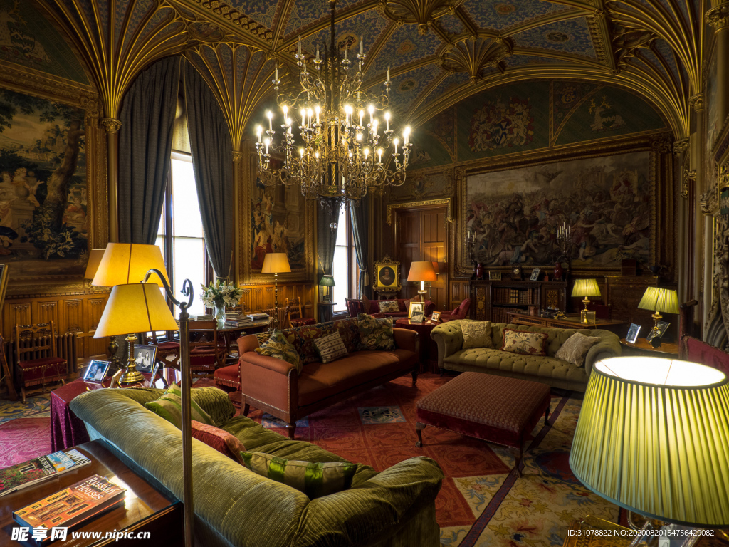 中世纪田园风景图