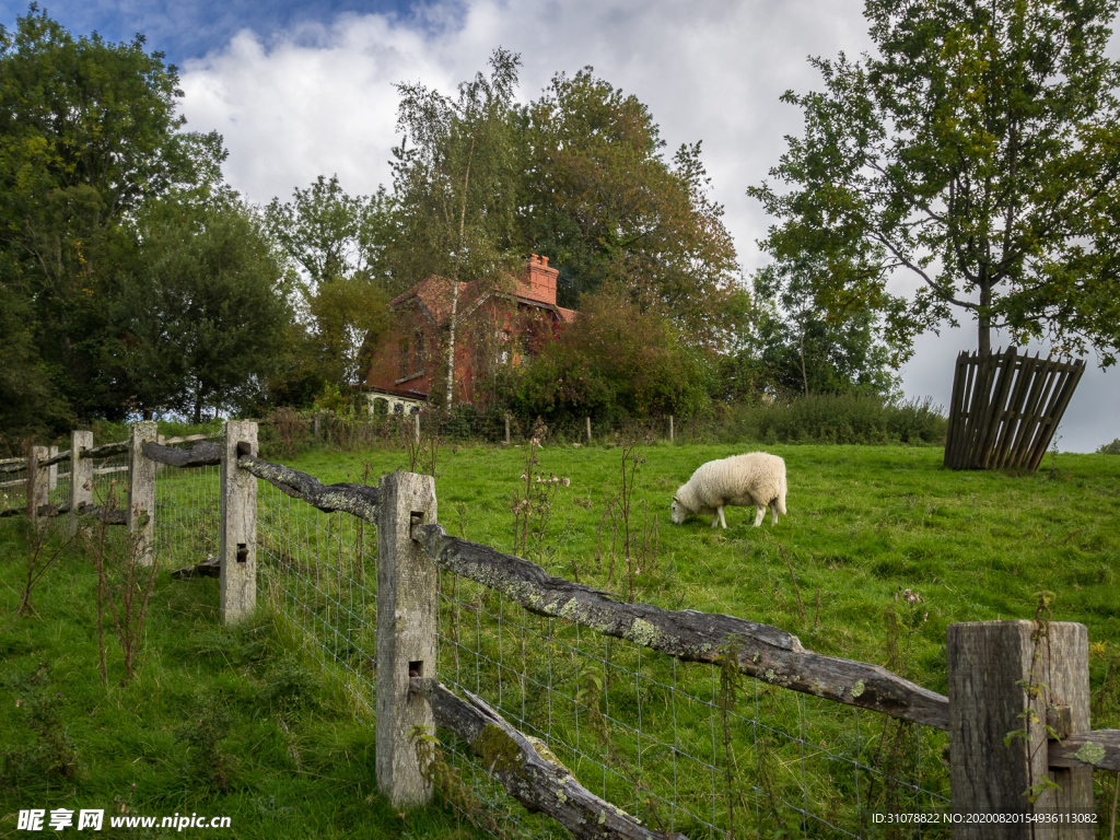 中世纪田园风景图