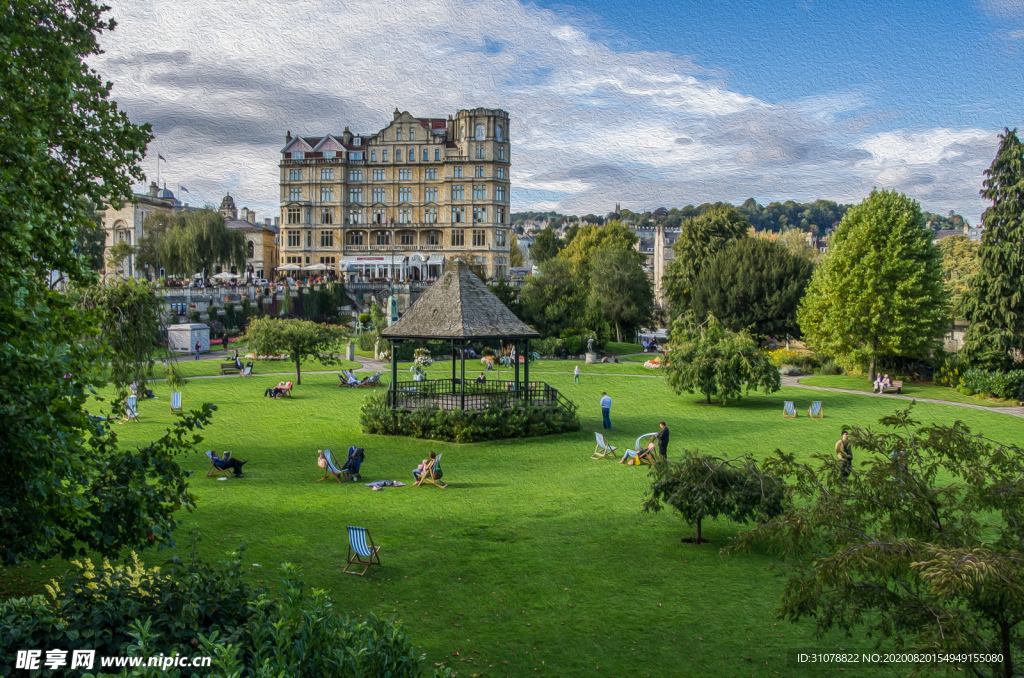 中世纪田园风景图