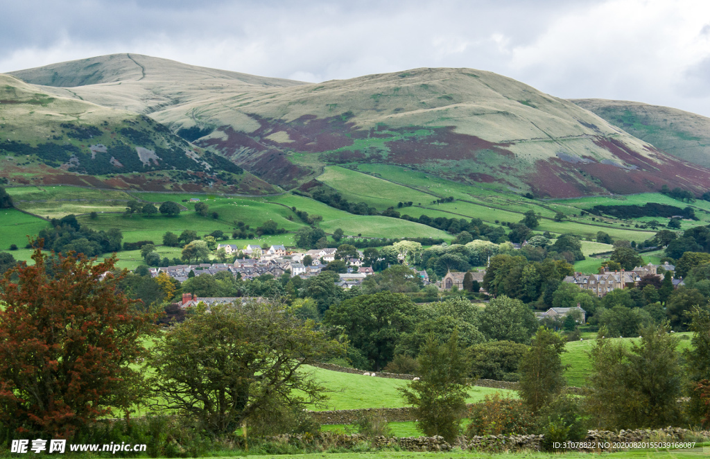 中世纪田园风景图