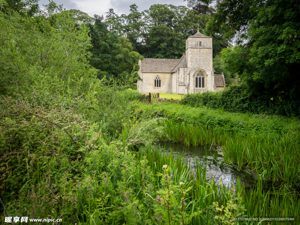 中世纪田园风景图