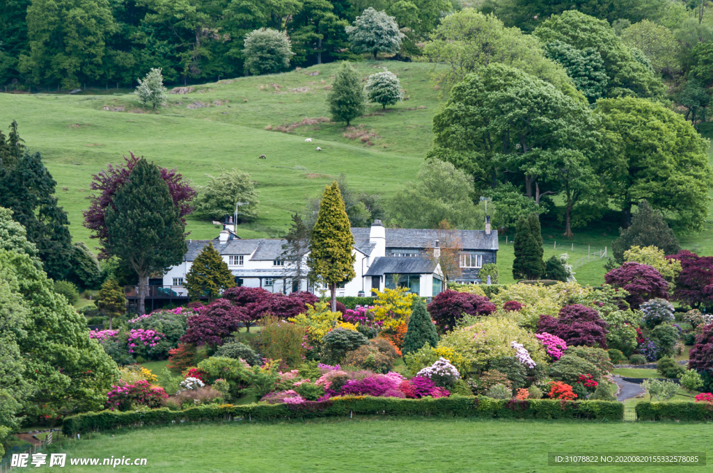 中世纪田园风景图