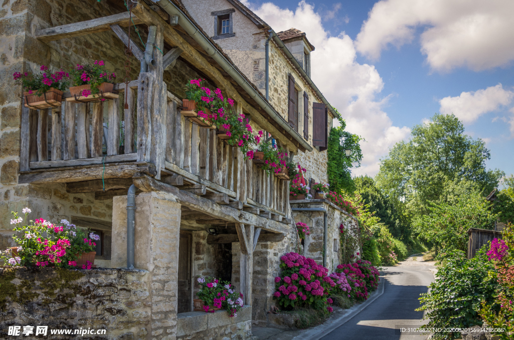 中世纪田园风景图