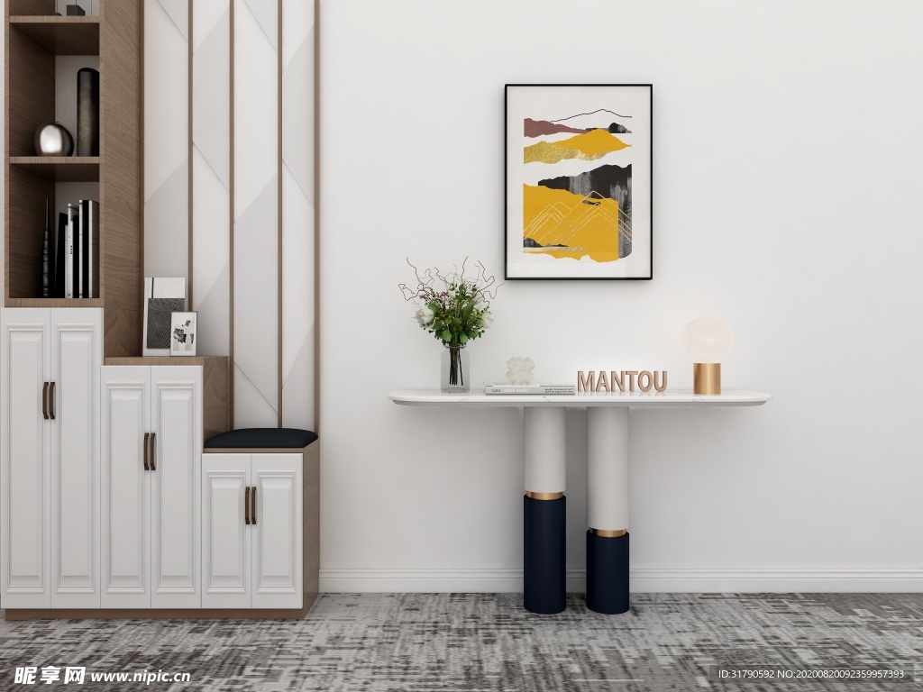 个性玄关背景图