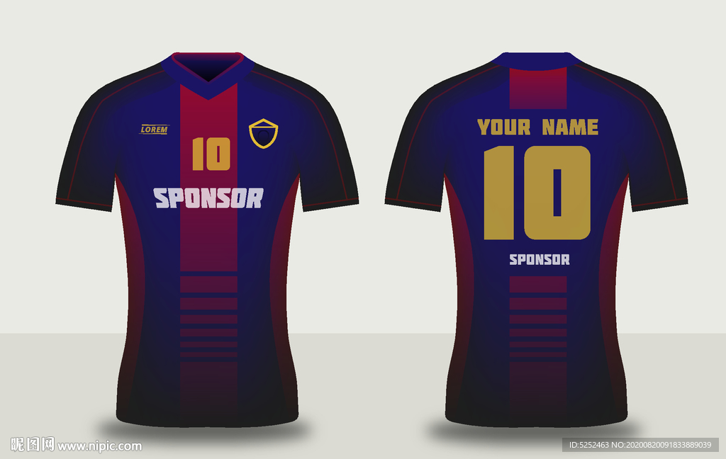 世界杯足球队服运动服T恤设计