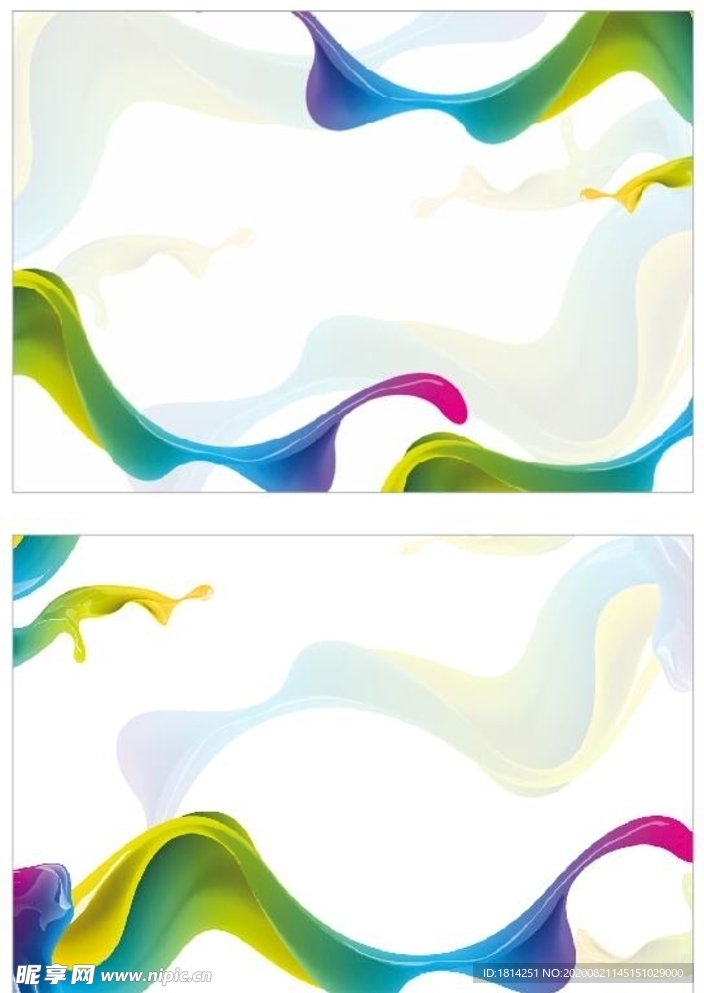 彩色流体背景动感颜料