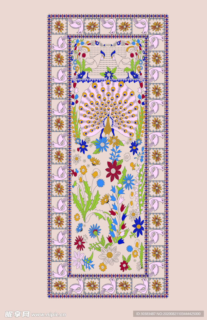 花纹 边框 孔雀 高清 大牌