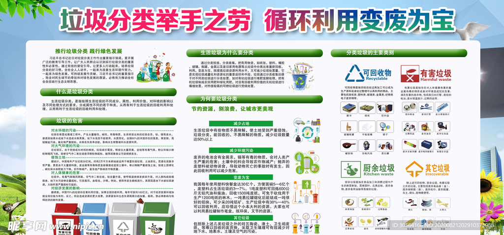 垃圾分类社会宣传公益海报