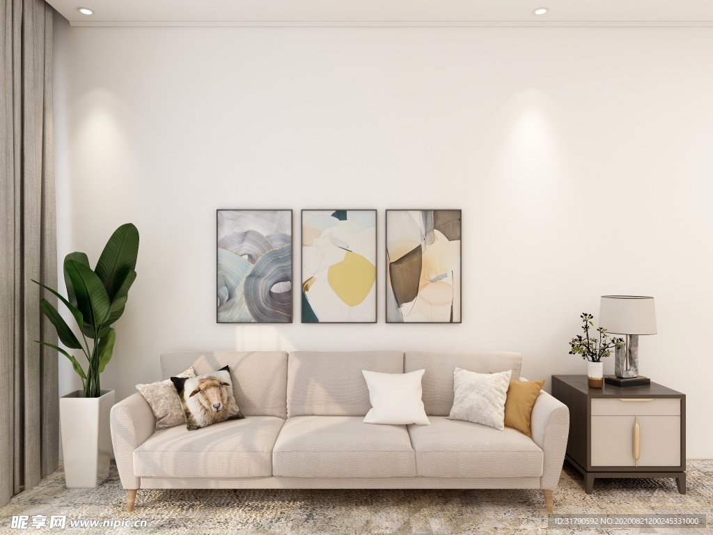 简约现代室内客厅效果图