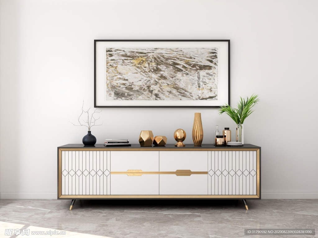 壁画室内背景玄关局部图