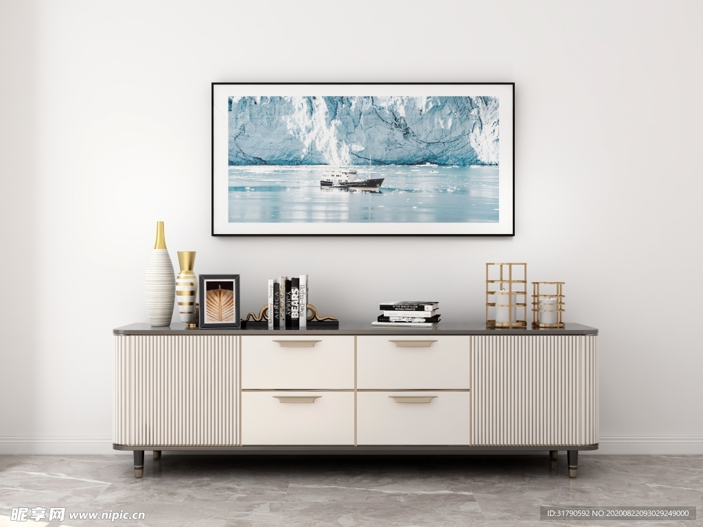 玄关壁画背景墙室内效果图