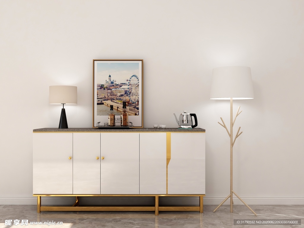 玄关边柜背景图