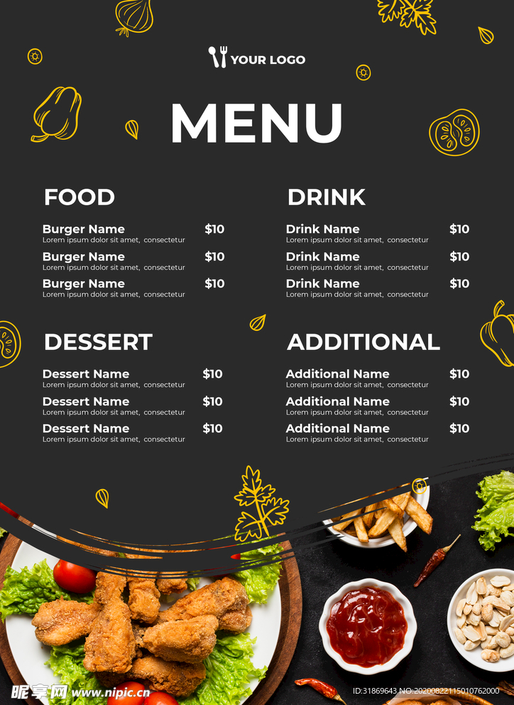 餐牌 价目表 传单图片