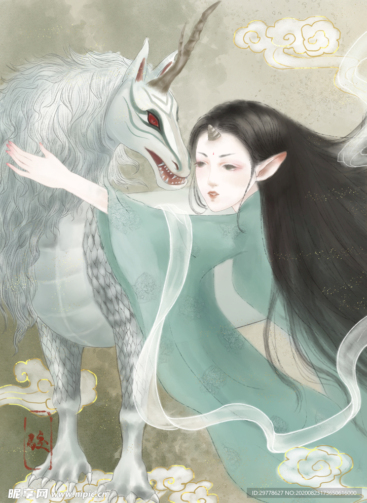 国潮 手绘 插画