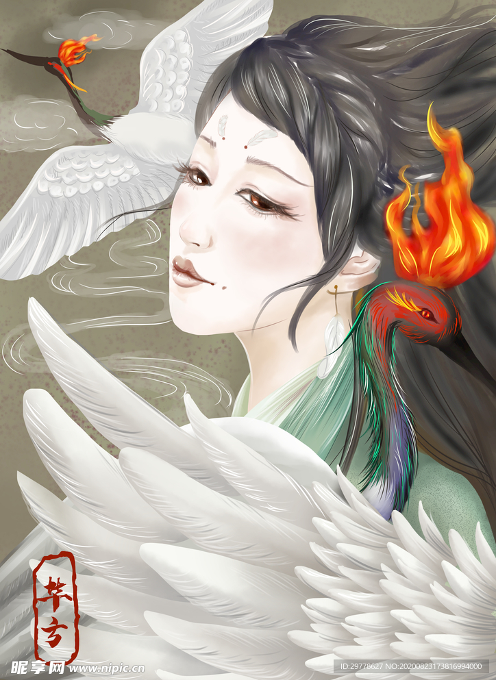 国潮 手绘 插画