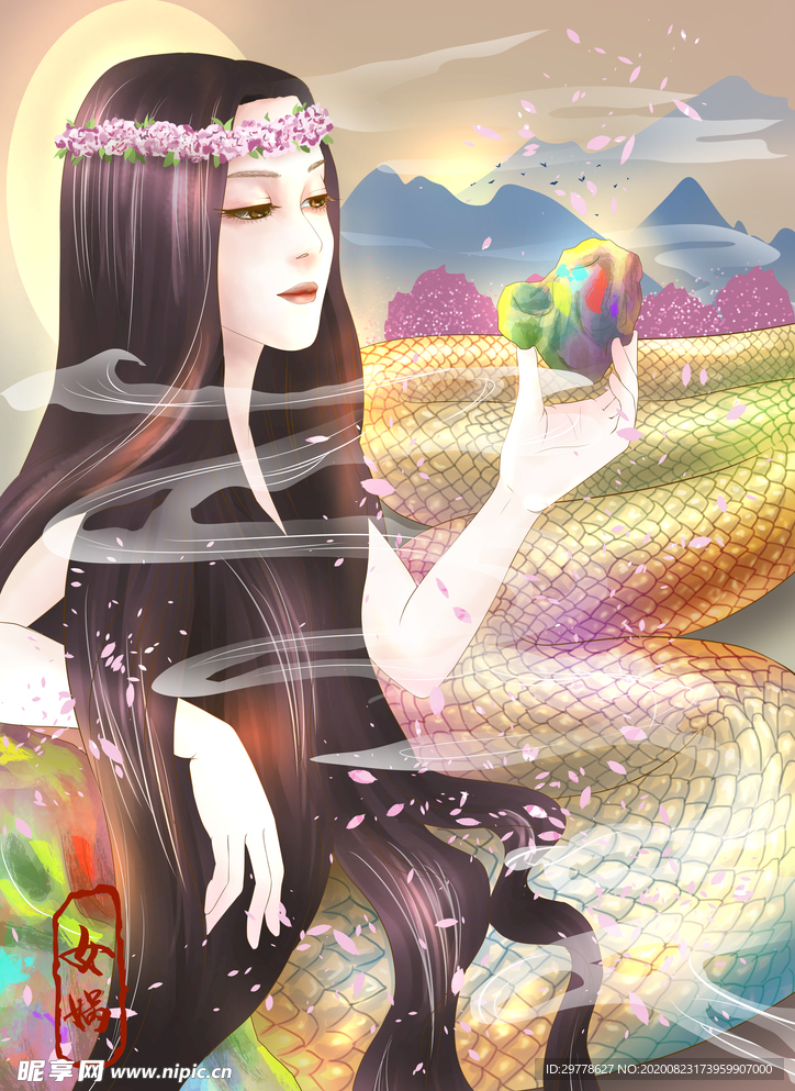 国潮 手绘 插画