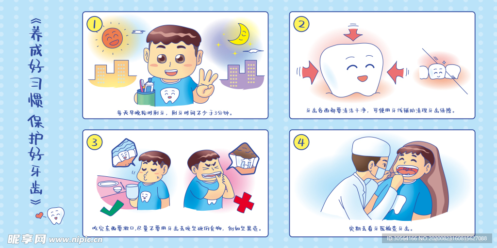 保护牙齿社会公益宣传展板素材