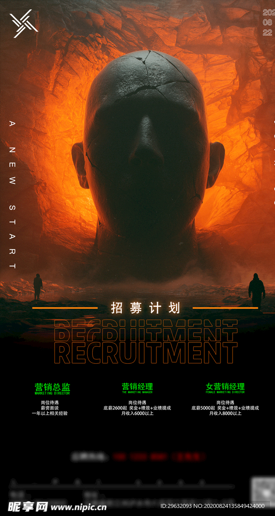 酒吧夜店招聘海报