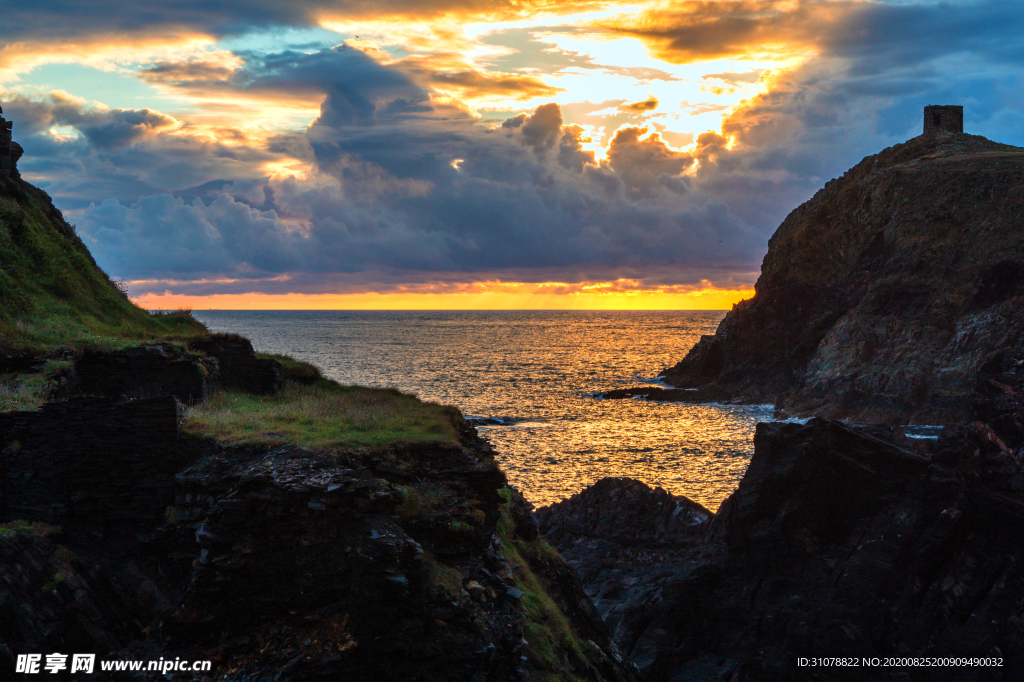 海岸风景摄影图