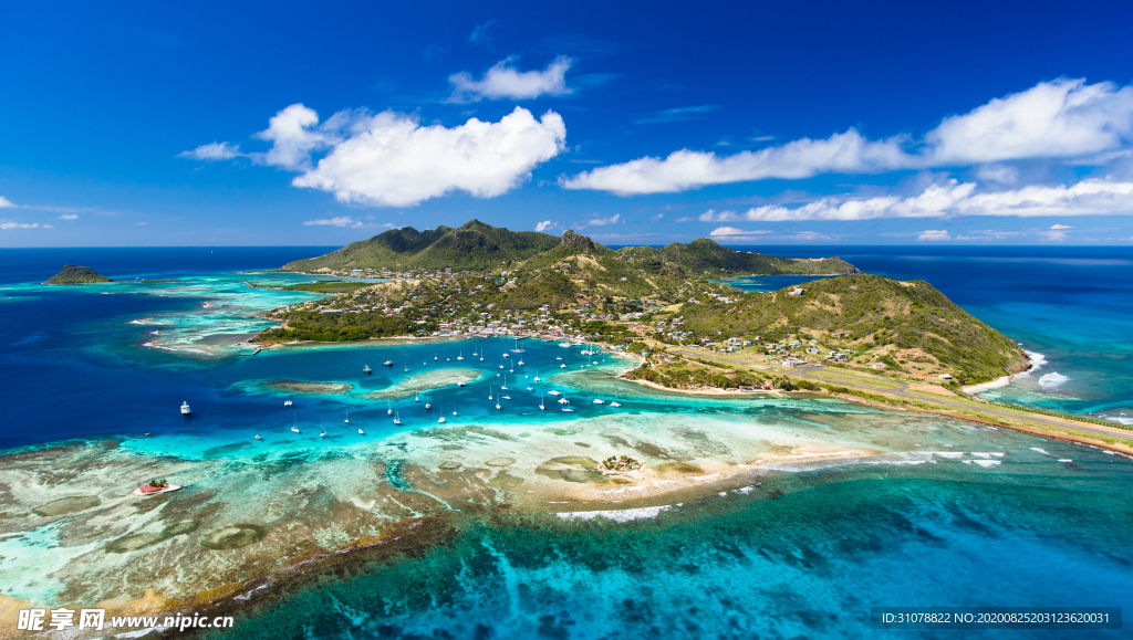 海岸风景摄影图