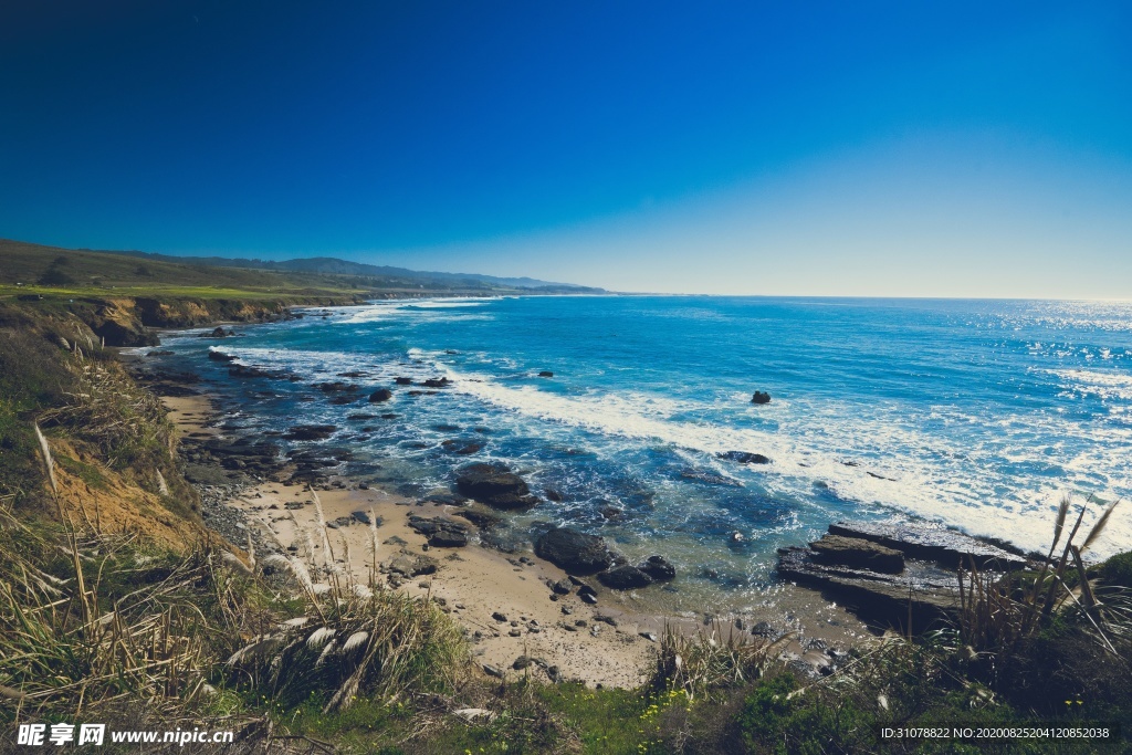 海岸风景摄影图