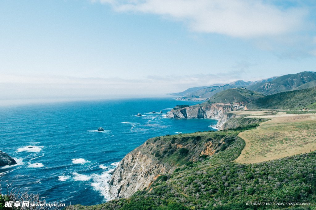 海岸风景摄影图