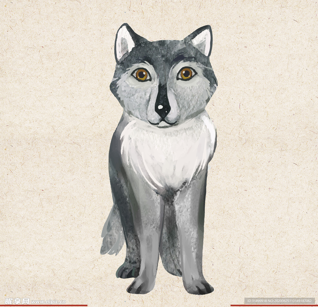 矢量动物 矢量植物 插画 手绘