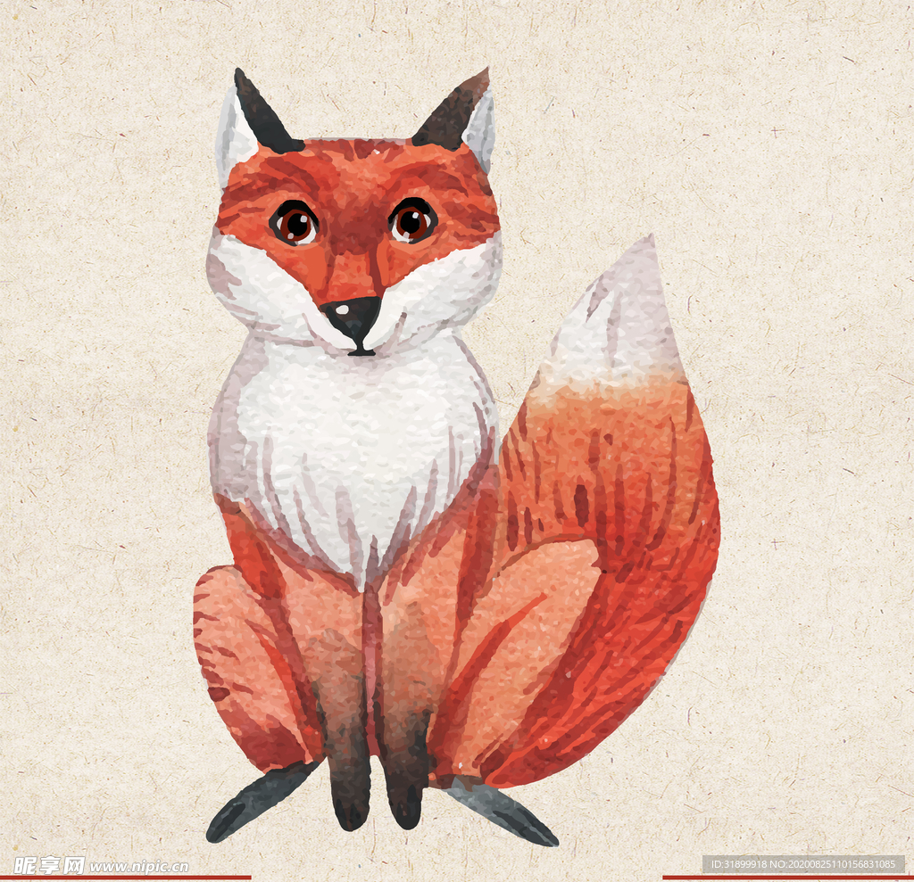 矢量动物 矢量植物 插画 手绘