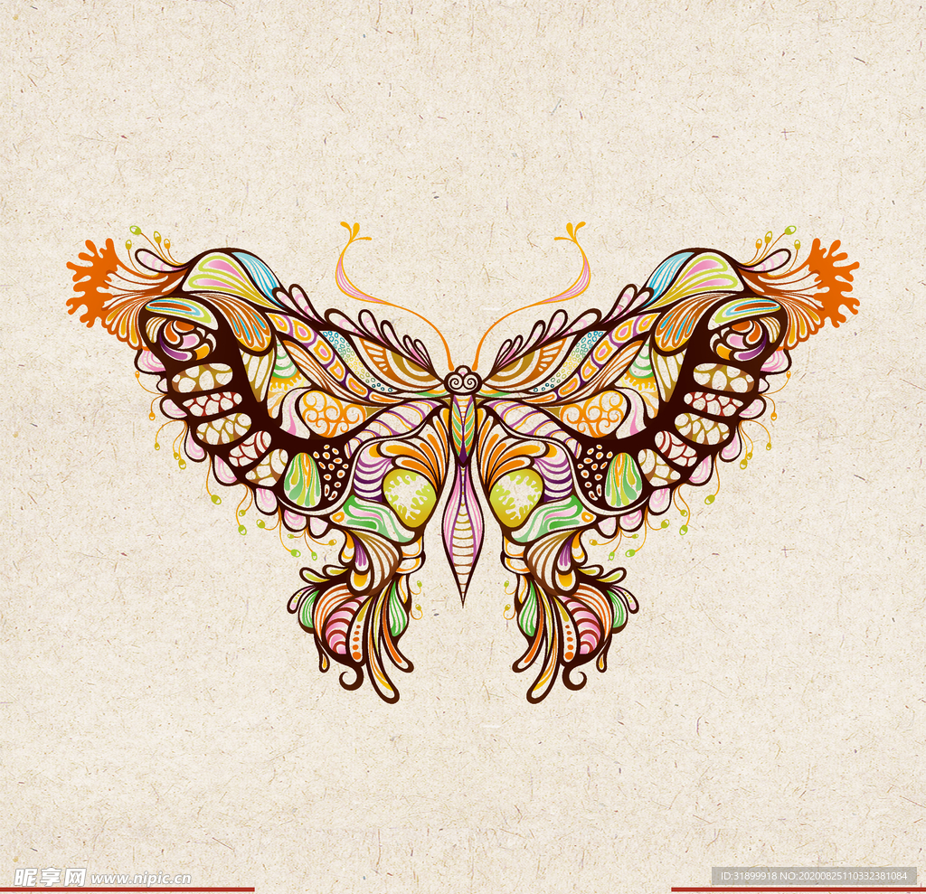 矢量动物 矢量植物 插画 手绘