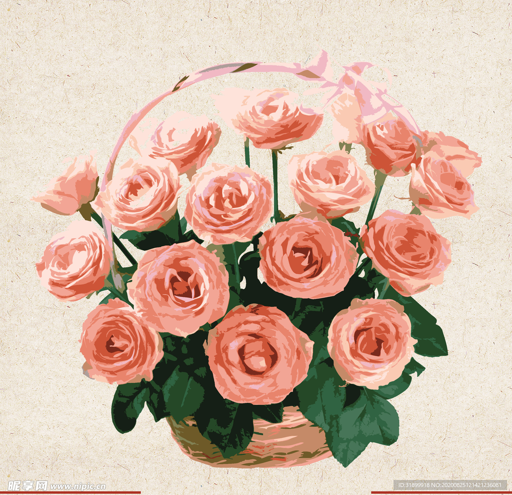 矢量动物 矢量植物 插画 手绘